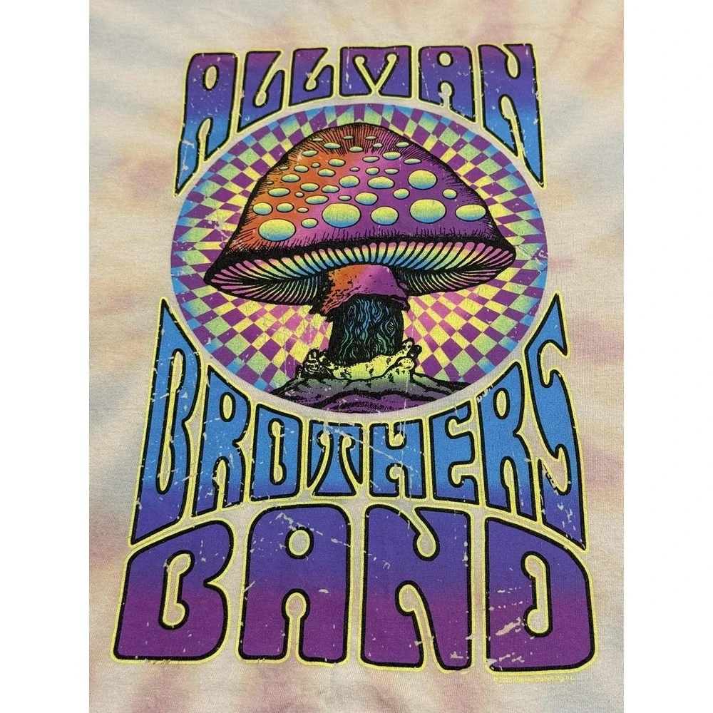 Allman Brothers Band Shirt Unisex Small Tie Dye Psychedelic Graphic Mushroom